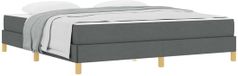 vidaXL Boxspringbed met matras, donkergrijs, 180 x 200 cm, stof