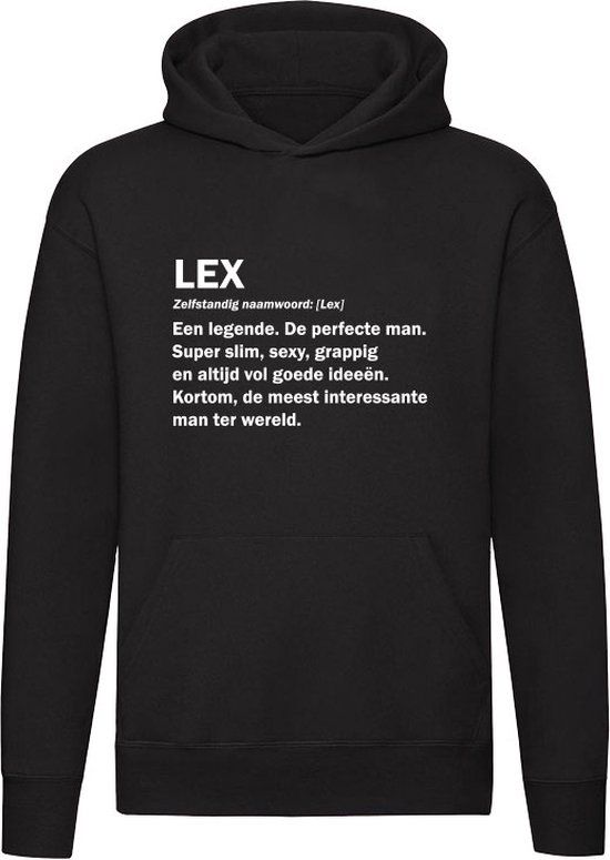 Sol's Lex grappige Hoodie - Zwart - Unisex - Katoen - Cadeau