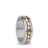 BERING Damesring in glanzend zilver - Arctic Symphony Collection met roestvrij staal - Verdon X, Roestvrij staal, Geen edelsteen