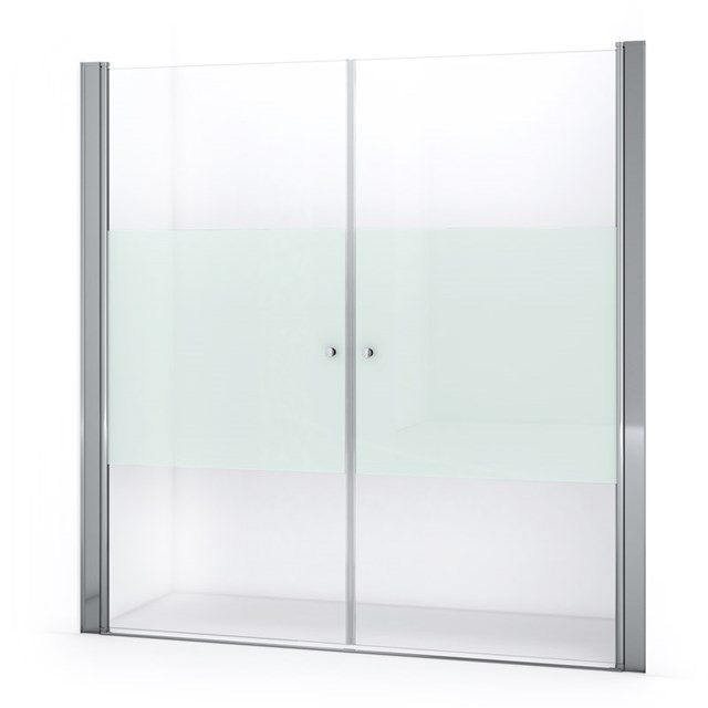 Maxaro Douchedeur Zircon Comfort 200cm Pendeldeur Matte Strook Chroom