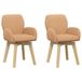 vidaXL Draaikrukken - 2 st - Bouclé - Beige - 54 x 58 x 87 cm