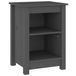 VidaXL Nachtkastjes 2 stuks 40x35x55 cm massief grenenhout grijs