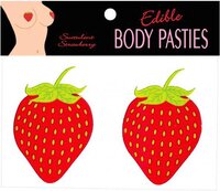 Edible Body Pasties Strawberry - Red - Women