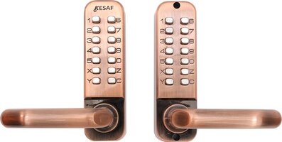 Ariko Code Deurslot met Klink - Brons - Cijferslot - Opdek - 65mm Doornmaat