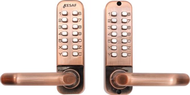 Ariko Code Deurslot met Klink - Brons - Cijferslot - Opdek - 65mm Doornmaat