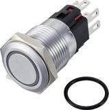 TRU COMPONENTS TC-12647532 Drukschakelaar 250 V/AC 3 A 1x uit/(aan) IP65 RGB Continu Messing (verchroomd) 1 stuk(s)