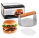Inox Presse à burger Ø 14 cm, Filtre à thé inclus 50 feuilles de papier sulfurisé
