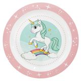STOR Unicorn Kinderbord van Plastic 938ml - Magnetronbestendig, BPA-vrij, Ergonomisch Design voor Kinderen