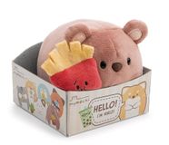 63181 Nomo 63181 Knuffeldier beer, 13 cm, met magneet, moodie Pommes, in geschenkdoos, bruin