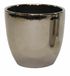 Mega Collections Bloempot Emperor - rond - zilver - D30 x H31 cm - glans