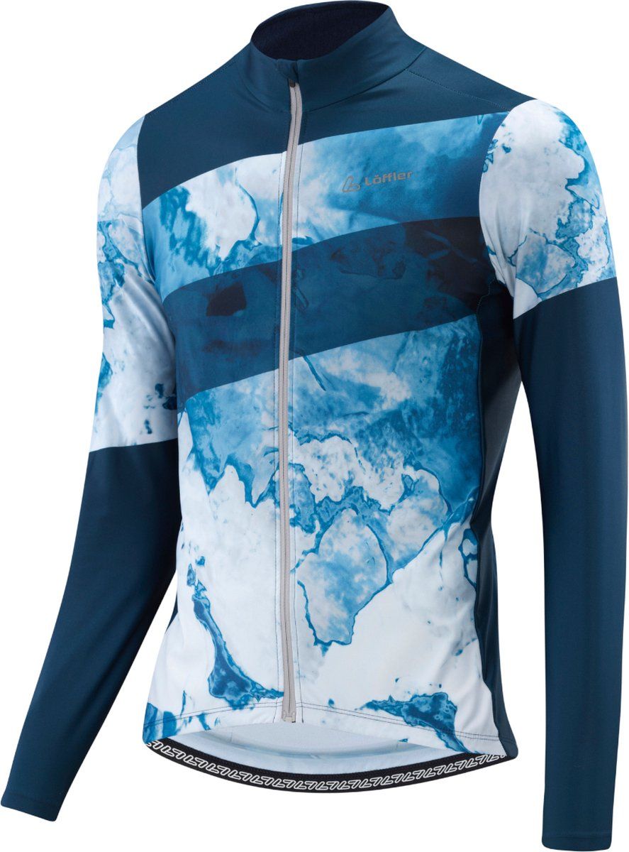 Loeffler M Bike L/S Jersey Floes Wielrenshirt - Blauw - Maat 54