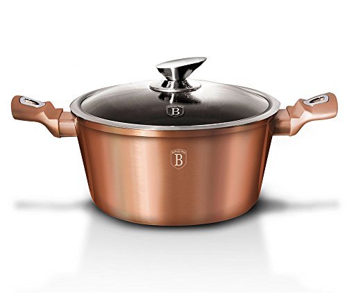 Berlinger Haus Metallic Line- Rose goud Edition Ovenschotel met deksel 24 cm, BH/1515N rose goud roestvrij staal 18/8