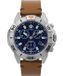 Timex Ridge Chrono TW2W16300 Horloge - Leer - Bruin - Ø 42 mm