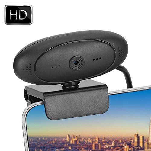 Topiky USB-webcam, HD 1080P 2MP/30FPS CMOS PC-computer Desktop/Clip-on 360 ° Draaibare videocamera, Bilt-in microfoon/Free Drive/Autofocus, voor videoconferentie Online leerinterview(Zwart)