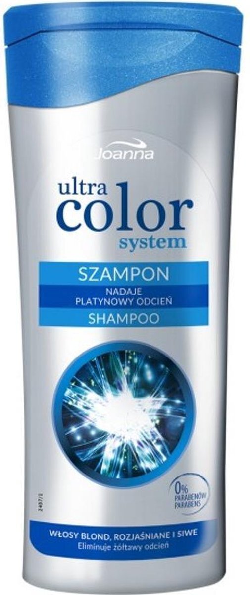 Joanna JOANNA_Ultra Color System Shampoo For Blond Lightened & Grey Hair szampon do w³osów blond rozjaœnianych i siwych nadaj¹cy platynowy odcieñ 200ml