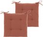 Hespéride Coussin de chaise Altea - 2x - 40 x 40 cm - Acajou brun - Carré - Polyester