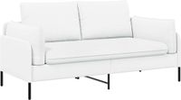 vidaXL - 2-Zits - Sofa - Wit - Stof