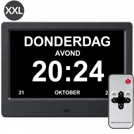 Brixy Dementieklok XXL - Zwart