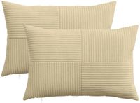 vidaXL - Kussensloop - 2 stuks - ALMELO - Grijs Groen - 50 x 70 cm - corduroy