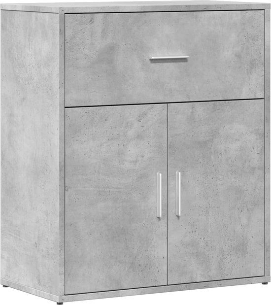 vidaXL Dressoir - 60x31x70 cm - Bewerkt hout - Betongrijs