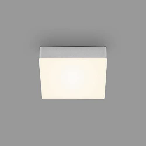 Briloner - LED plafondlamp frameless, LED plafondlamp, LED opbouwlamp, warm witte kleurtemperatuur, 157x157x36 mm, zilverkleurig