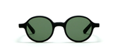 L.G.R Reunion Lunettes de Soleil Homme Noir Rondes Vert 46mm