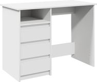 vidaXL Bureau wit 102x50x75 cm bewerkt hout