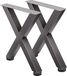 VEVOR 2x pieds de table, style industriel, acier brut, meubles, style loft, banc, cadre en X, pied de table