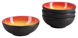 CreaTable, 24927, serie Hot Red, 4-delige serviesset voor 4 personen, multifunctionele schaal van aardewerk, vaatwasser- en magnetronbestendig, kwaliteitsproductie