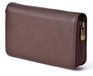 Étui en cuir pour stylos plume, avec 10 compartiments, doté d'une fermeture éclair, de couleur marron café
