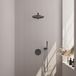 Brauer Gunmetal Edition Thermostatische Regendoucheset Inbouw - Hoofddouche 30 cm - Rechte Wandarm - 3 Weg - Handdouche Rond - Doucheslang - Wandaansluitbocht - Gunmetal