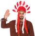 Atosa 58297 Indian Feather Jewelry, Red / White, Unisex - Adults