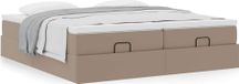 Prolenta Maison Exclusive - Ottoman bedframe met cappuccino matrassen, 180x200 cm, kunstleer