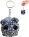 OEM Sad Hamster Keychain Crochet Plush Keychain Pendant Keychain Cute Crochet Keychain Hamster Key Decorative Gift, Grey