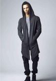 Urban Classics Long Hooded Open Edge Cardigan Heren Cardigan - houtskool - XXL
