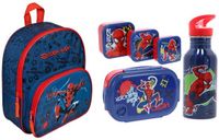 4KidsOnly Spiderman schoolset; rugzak en lunchset 5-delig