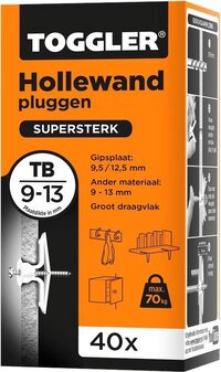 Toggler TB - 40 Hollewand Plug - 9 - 13mm (40st)