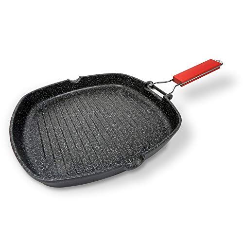 Moneta Grillpan 28 x 28 cm Pro Grill met klapgreep - Inductie