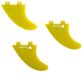 Victory Fiberglass Thruster FCS1 Matt Yellow Polyester Volwassenen