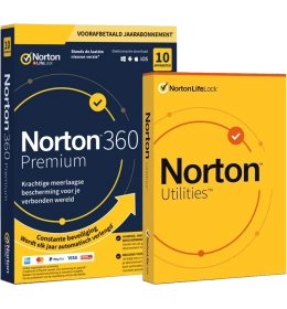 Norton 360 Premium met Utilities Ultimate | 10 Apparaten | 1 Jaar