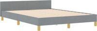 vidaXL Bedframe met hoofdeinde Lichtgrijs Stof 160 x 200 cm