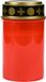Benson Grafkaars/gedenklicht - LED licht - rood - waterbestendig - op batterijen - D6,5 x H12 cm