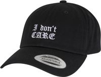Mister Tee I Don't Care Low Profile Cotton Twill Baseball Cap for Men - Black