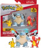 Jazwares Pokemon Battle Figure Multipack Pikachu Blastoise Charmeleon - 7.5 cm groot