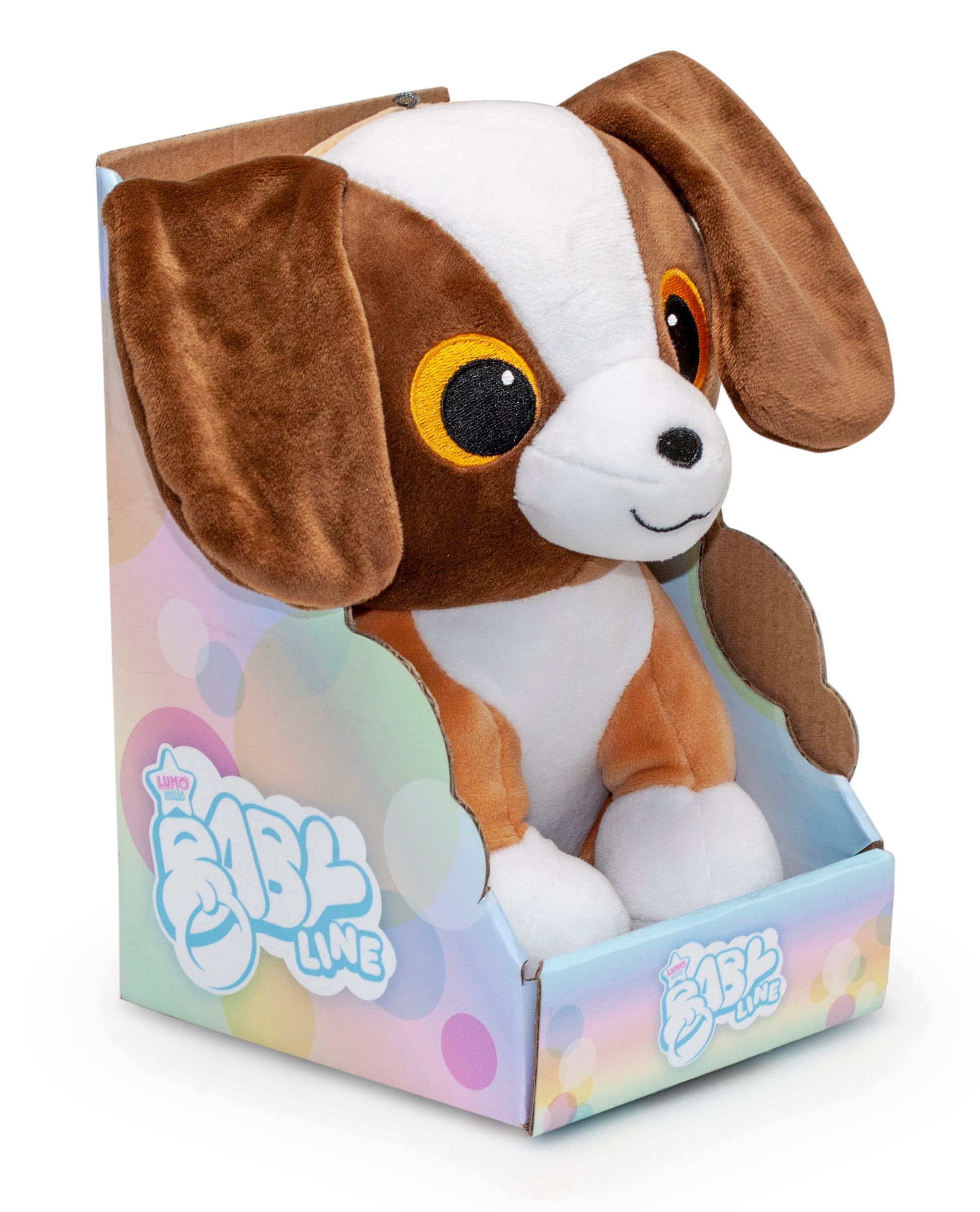 Lumo Stars Baby Line Dog Wuff - 20cm - Bruin/Wit