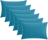 vidaXL Kussensloop 6 pcs HEERLEN Lichtblauw 30 x 50 cm Polyester