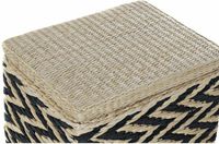 Merkloos DKD Home Decor Wasmand Natuurlijk Zwart Polyester Koloniaal Vezel (43 x 32 x 50,5 cm)