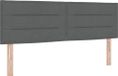 vidaXL Boxspring bed met matras Donkergrijs 200 x 160 cm Stof