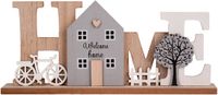 UNUS Houten Staander Decoratief HOME Huis Boom Fiets Hout Decoratie