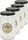 Excellent Houseware Voorraadpotten/weckpotten - 20x - 720 ml - Schroefdeksel - Glas - Transparant